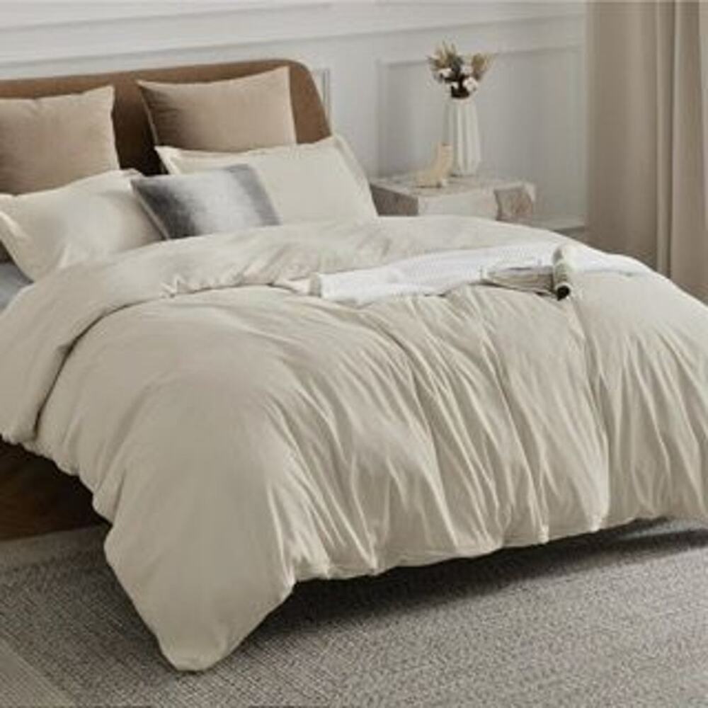 Bedsure Duvet Cover Queen Size - Only Includes 1 Duvet Cover (90"x90"),  Linen